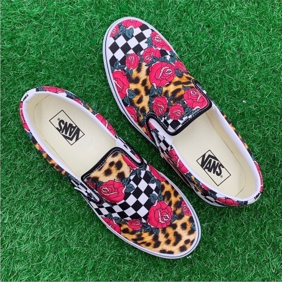 Vans Classic Slip On Rose Animal Checkerboard - Picture 6 of 6